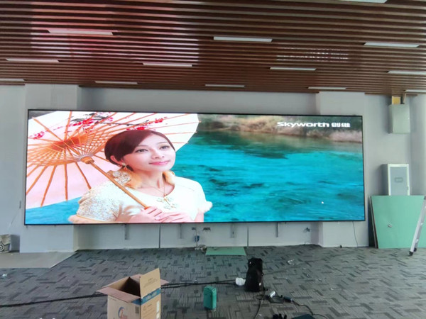 定结P1.53led小间距屏安装案例